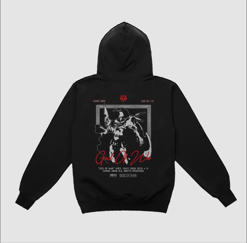 God of War hoodie, War edition, back